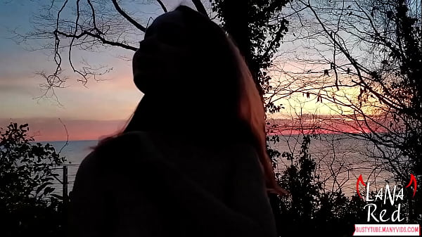 Slut Showed Huge Tits, Titjob and Public Blowjob Big Cock to Cum in Mouth – Outside on the Sea – Lana Red