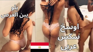 The best Egyptian Sharmota اجمد سكس مصرى ممكن تشوفه شغال نيك فيها فى الاوضه و دخل وراها الحمام تقوله احوو براحه بلو يا عرص